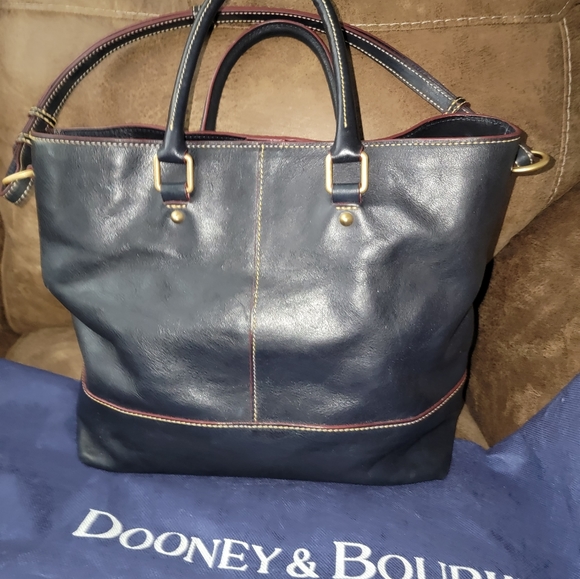 Dooney and Bourke Chelsea Navy Florentine Shopper tote - Picture 7 of 7